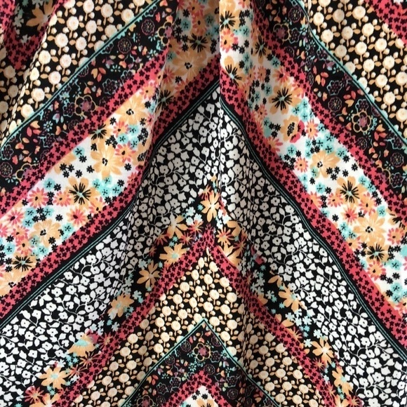 THREE Pink Heart Mini Dress Size S Halter Neck Ditzy Floral Sleeveless Summer - Picture 3 of 7